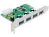 Delock PCI Express Karte > 4 x extern USB 3.0