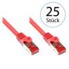 1,0m LAN Netzwerkkabel Cat.6 Rot - 25er Pack