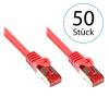 1,0m LAN Netzwerkkabel Cat.6 Rot - 50er Pack