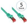 1,0m LAN Netzwerkkabel Cat.6 Grün - 5er Pack