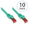 1,0m LAN Netzwerkkabel Cat.6 Grün - 10er Pack