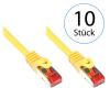 1,0m LAN Netzwerkkabel Cat.6 Gelb - 10er Pack