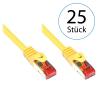 1,0m LAN Netzwerkkabel Cat.6 Gelb - 25er Pack