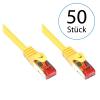 1,0m LAN Netzwerkkabel Cat.6 Gelb - 50er Pack