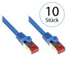 1,0m LAN Netzwerkkabel Cat.6 Blau - 10er Pack