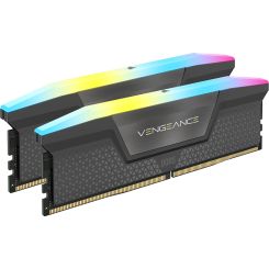 32GB Corsair Vengeance RGB grau DIMM Kit 32GB, DDR5-6000, CL28-36-36-96, on-die ECC 