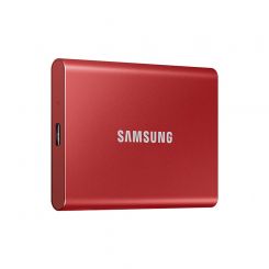 2TB Samsung Portable SSD T7 Rot (MU-PC2T0R/WW) - externe SSD für PC/Mac 