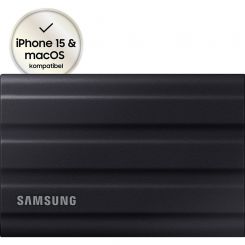 2TB Samsung Portable SSD T7 Shield Schwarz (MU-PE2T0S/EU) - externe SSD für PC/Mac 