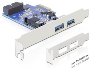 Delock PCI Express Karte > 2 x extern USB 3.0 + 1 x intern USB 3.0 