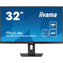 80,00cm (31,5") Iiyama ProLite XUB3293UHSN-B5 - 4K UHD Monitor mit KVM-Switch, LAN und USB-C Power Delivery 65W 