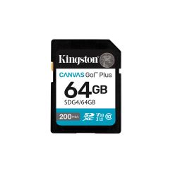 64GB Kingston Canvas Go Plus SDXC Speicherkarte Gen4 200MB/s C10 UHS-I U3 V30 64GB-SDG4/64GB 