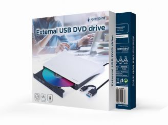 Gembird DVD-USB-03-BW externer DVD Brenner USB-C 