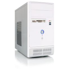 ARLT ES386 Minitower Weiß / Silber inkl. 400W Netzteil 