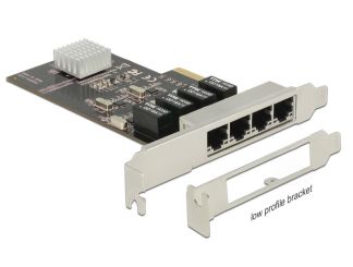 Delock PCI Express Netzwerkkarte > 4 x Gigabit LAN 