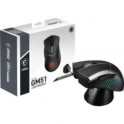 MSI Clutch GM51 Lightweight Wireless Gaming Maus schwarz inkl. Dock 