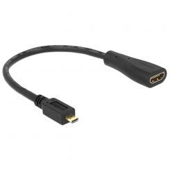 Delock High Speed HDMI Kabel mit Ethernet Typ A/Typ D Micro 0.23m 