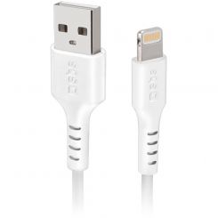 SBS Daten und Ladekabel - USB zu Lightning - 1M - Weiß 