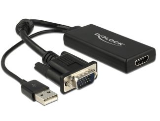 Delock VGA zu HDMI Adapter mit Audio 