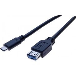 0,5m USB 3.2 Typ C / Typ A Adapter-Kabel Stecker/Buchse 