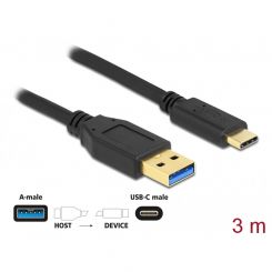 Delock USB Kabel Typ-A zu USB Type-C - 3 m 
