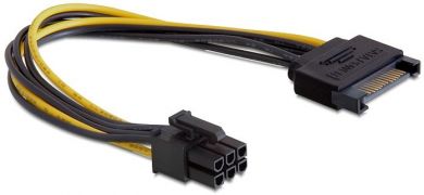 Delock Kabel Power SATA 15 Pin > 6 Pin PCI Express 