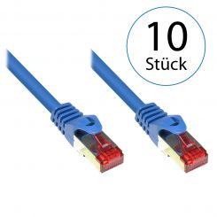 5,0m LAN Netzwerkkabel Cat.6 Blau - 10er Pack 