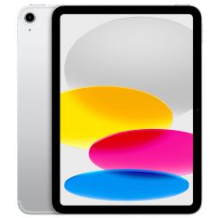 Apple A14 Bionic iPad 10 Gen 10,9 Zoll 64GB Tablet in Silber mit Mobilfunk (eSIM Unterstützung) LTE 5G 