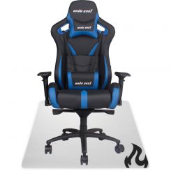 Bundle Anda Seat Gaming Stuhl AD12 XL - Schwarz/Blau + Nitro Concepts Bodenschutzmatte Transparent/Schwarz 