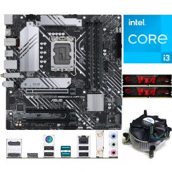 Aufrüstkit Intel i3-13100 (4x 3,4GHz) + 16GB RAM + ASUS Prime B660M-A WIFI D4 Mainboard 