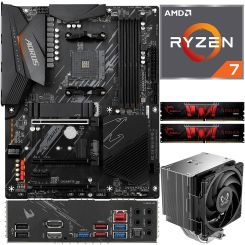 Aufrüstkit AMD Ryzen 7 5800X3D (8x 3,4GHz) + 32GB RAM + Gigabyte B550 AORUS Elite V2 Mainboard 