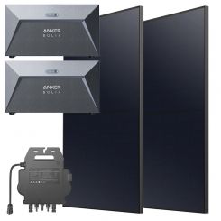 Anker SOLIX Kit (2x RS40P Panel 445W, Mikro-Wechselrichter 600W/800W, 2x E1600 Solarbank, Halterungen) 