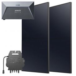 Anker SOLIX Kit (2x RS40P Panel 445W, Mikro-Wechselrichter 600W/800W, E1600 Solarbank, Halterungen) 