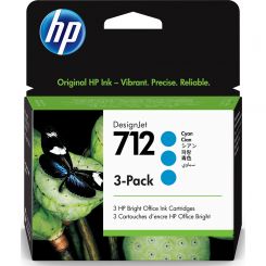 HP 712 Cyan 3er Pack (3ED77A) 