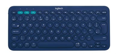 Logitech K380 Multi-Device Tastatur Bluetooth QWERTY Englisch Blau 