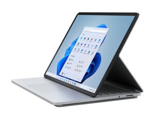 Microsoft Surface Laptop Studio i7-11370H Hybrid (2-in-1) 36,6 cm (14.4 Zoll) Touchscreen Intel® Core™ i7 32 GB LPDDR4x-SDRAM 1000 GB SSD NVIDIA GeForce RTX 3050 Ti Wi-Fi 6 (802.11ax) Windows 10 Pro Platin 