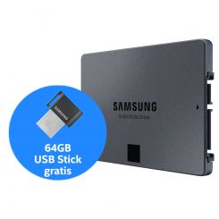 1000GB Samsung SSD 870 QVO SSD + gratis 64GB USB Stick 