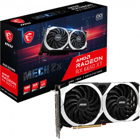 MSI Radeon RX 6650 XT Mech 2X 8G OC Grafikkarte 