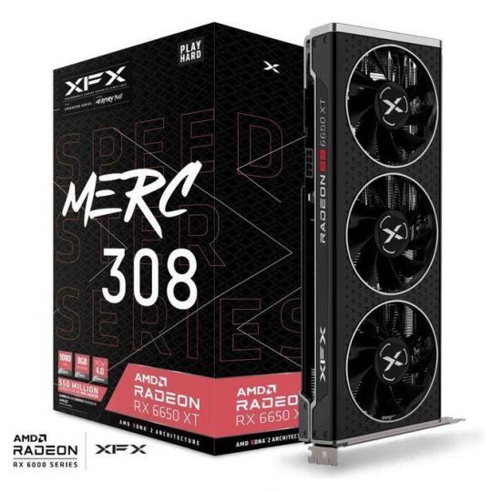 XFX Speedster MERC 308 Radeon RX6650XT Black Gaming Grafikkarte