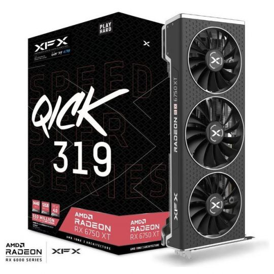 XFX Speedster QICK 319 Radeon RX6750XT Ultra Gaming Grafikkarte 