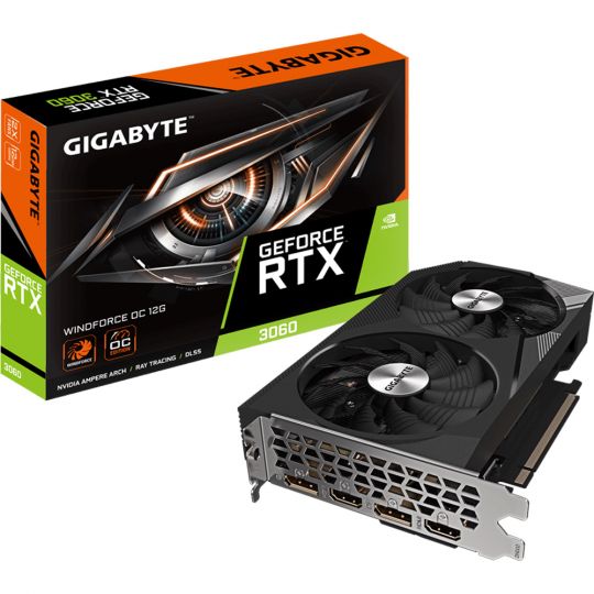 Gigabyte GeForce RTX 3060 WINDFORCE OC 12G (rev. 2.0) NVIDIA 12 GB GDDR6 