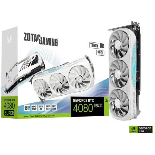 Zotac Gaming GeForce RTX 4080 SUPER Trinity OC White Edition Grafikkarte Produktbild