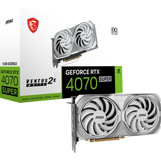 MSI GeForce RTX 4070 SUPER 12G Ventus 2X White OC Grafikkarte Produktbild