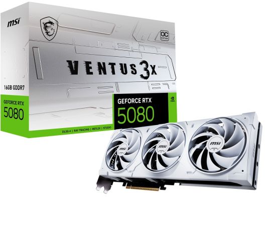 MSI GeForce RTX™ 5080 16G VENTUS 3X OC White Produktbild