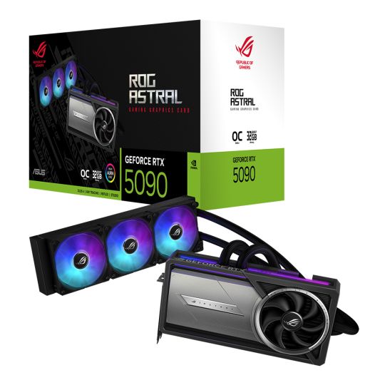 ASUS ROG Astral LC GeForce RTX 5090 OC, ROG-ASTRAL-LC-RTX5090-O32G-GAMING, 32GB GDDR7, 2x HDMI, 3x DP Produktbild