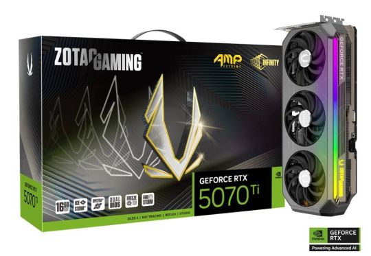 ZOTAC Geforce RTX5070Ti AMP Extreme Infinity Produktbild