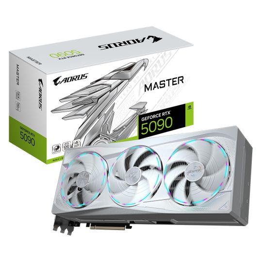 GIGABYTE AORUS GeForce RTX 5090 Master ICE 32G, 32GB GDDR7, HDMI, 3x DP Produktbild