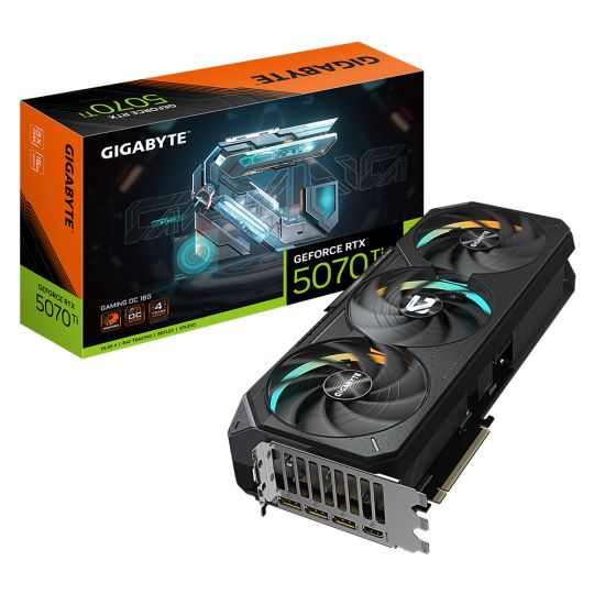GIGABYTE GeForce RTX 5070 Ti Gaming OC 16G, 16GB GDDR7, HDMI, 3x DP Produktbild