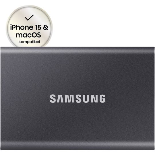 4TB Samsung Portable SSD T7 Grau (MU-PC4T0T) - externe SSD für PC/Mac