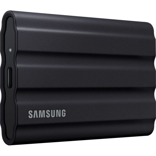 2TB Samsung Portable SSD T7 Shield schwarz - externe SSD mit stoßfestem Gehäuse 