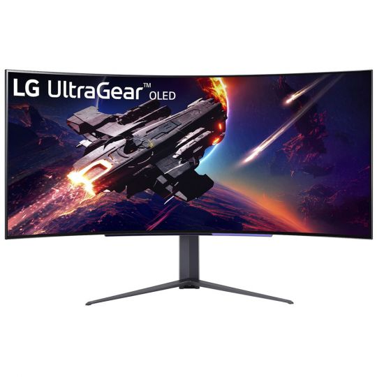 113cm (44,5") LG UltraGear OLED 45GR95QE-B - UWQHD 240Hz G-Sync Curved OLED Gaming Monitor mit Fernbedienung 